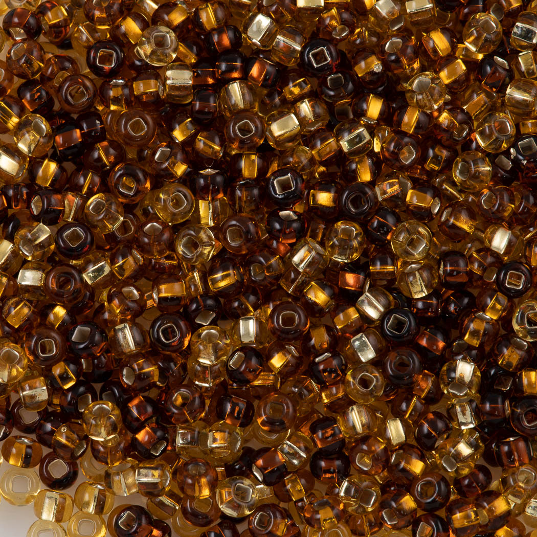 Preciosa Seed Bead 6/0 Topaz Silver Lined Mix (MIX29)