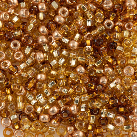 Czech Seed Bead 6/0 Royal Topaz Mix 50g (MIX32)