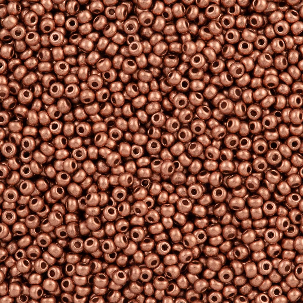 Czech Seed Bead 8/0 Metallic Dyed Copper 50g (01770)