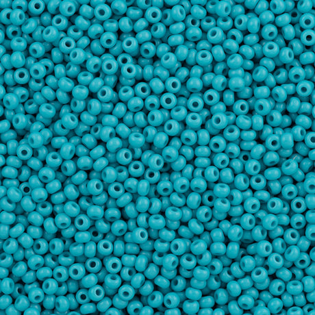 Czech Seed Bead 8/0 Opaque Turquoise Blue 50g (63030)