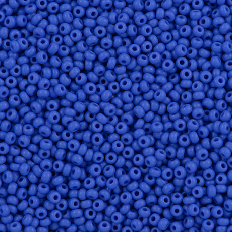 Czech Seed Bead 8/0 Opaque Medium Blue 2-inch Tube (33040)