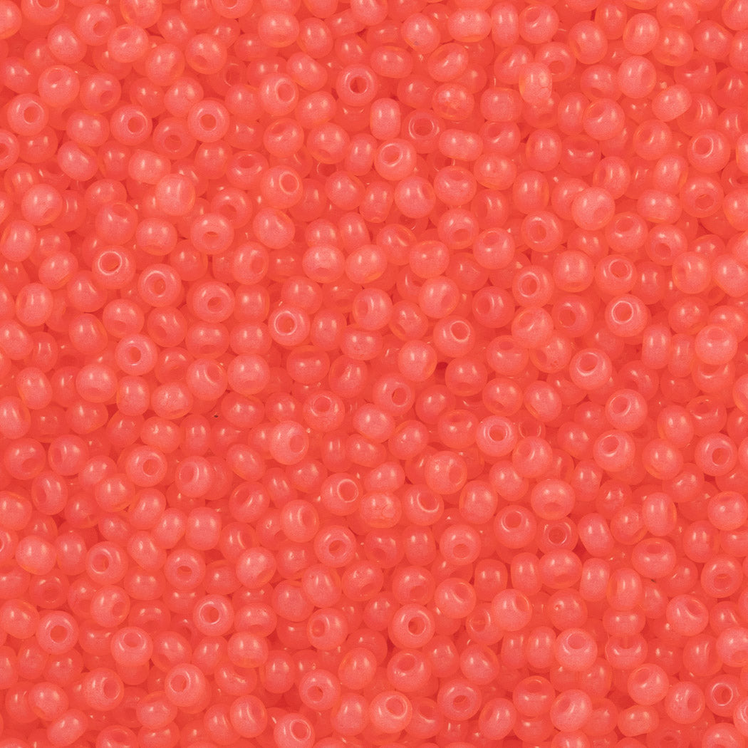 Czech Seed Bead 8/0 Solgel Salmon Opal 50g (02691)