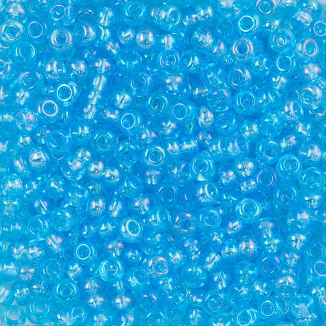 Czech Seed Bead 6/0 Transparent Aqua AB 50g (61010)