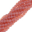 100 Czech 6mm Pressed Glass Round Beads Milky Pink (71010)