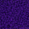 Super Duo 2x5mm Two Hole Beads Neon Electric Purple (25145)