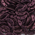 CzechMates 3x10mm Two Hole Crescent Metallic Suede Pink Beads (79086)