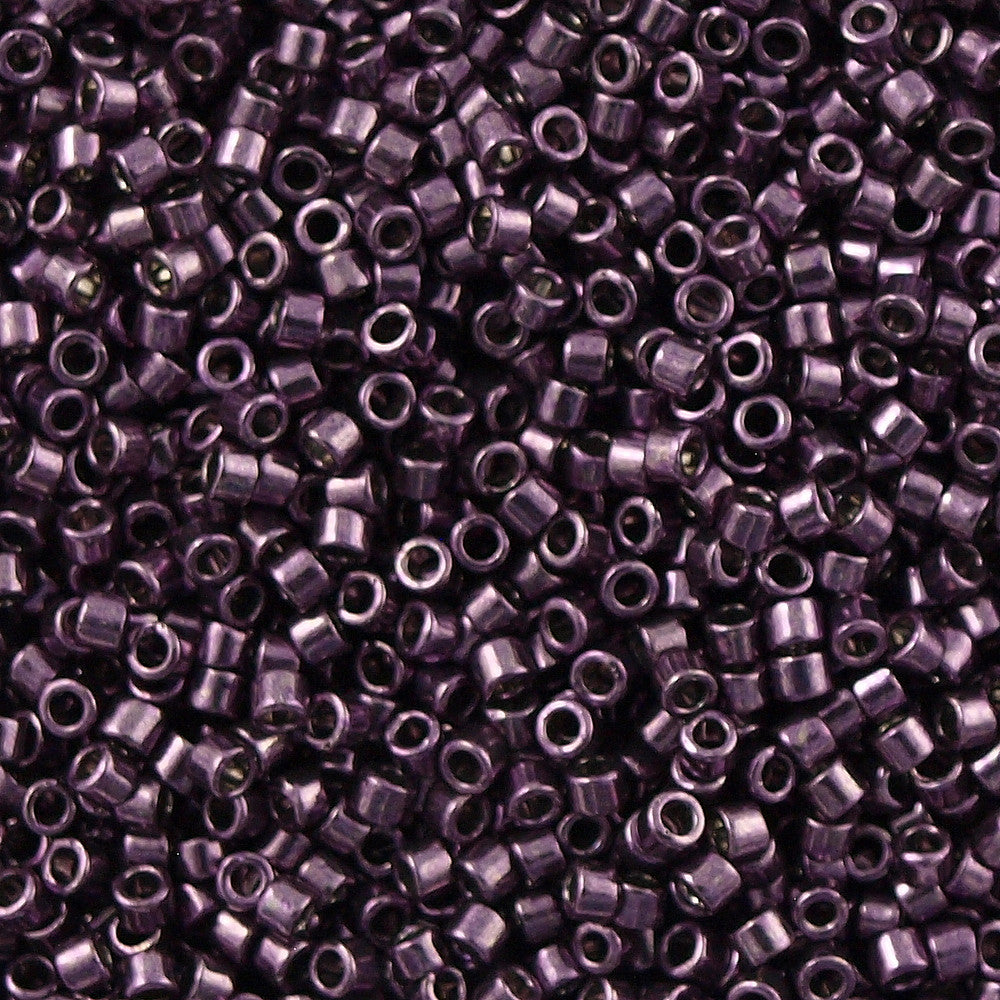 25g Miyuki Delica Seed Bead 11/0 Nickel Plated Dark Plum DB455