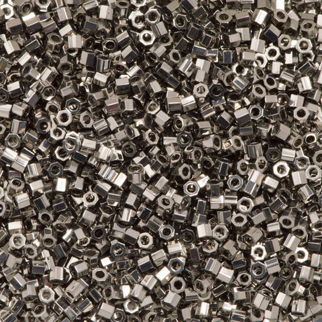 Miyuki Hex Cut Delica seed bead 11/0 Nickel Plated DBC21