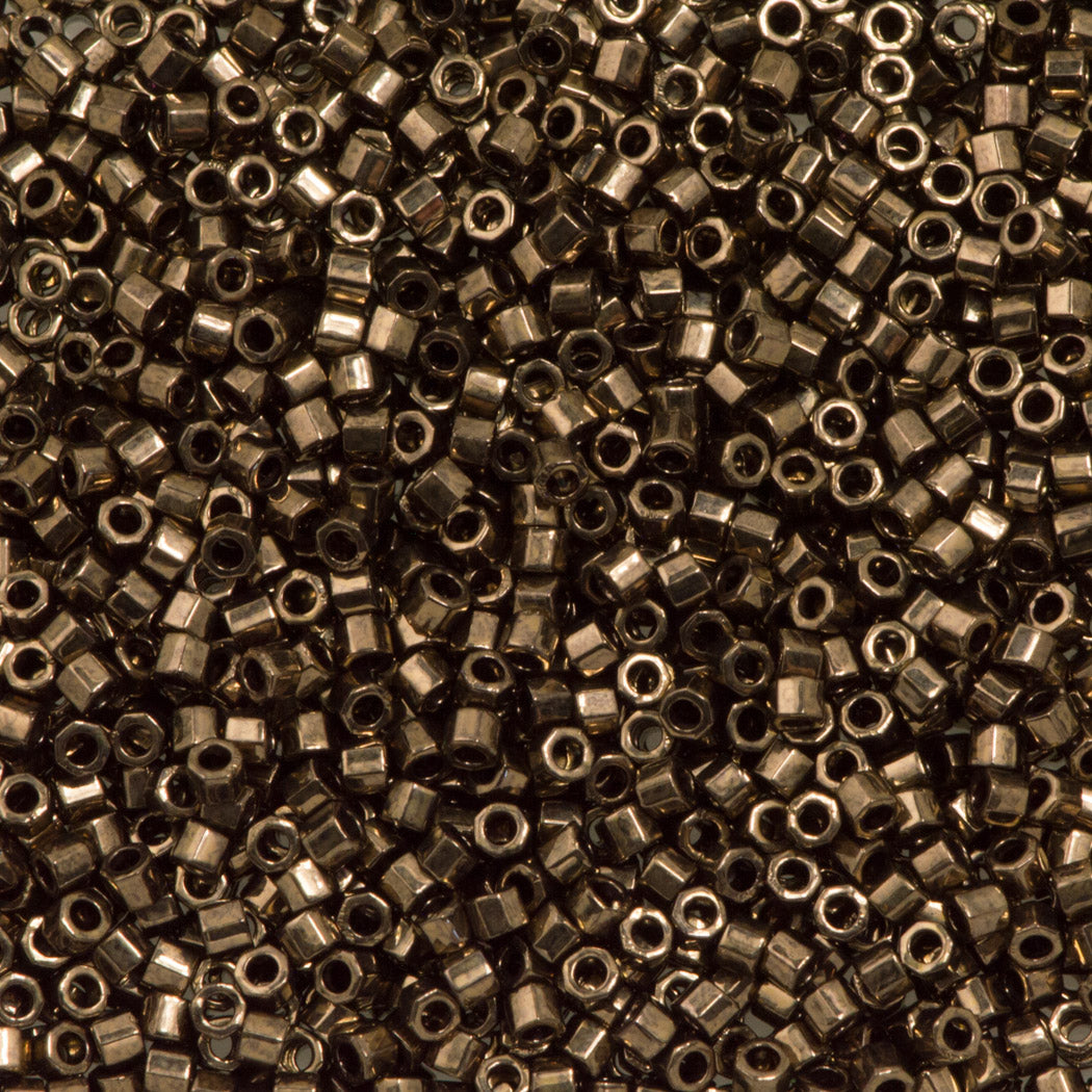 Miyuki Hex Cut Delica seed bead 11/0 Metallic Bronze DBC22