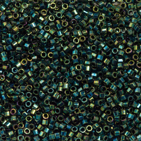 Miyuki Hex Cut Delica seed bead 11/0 Metallic Teal Luster DBC27