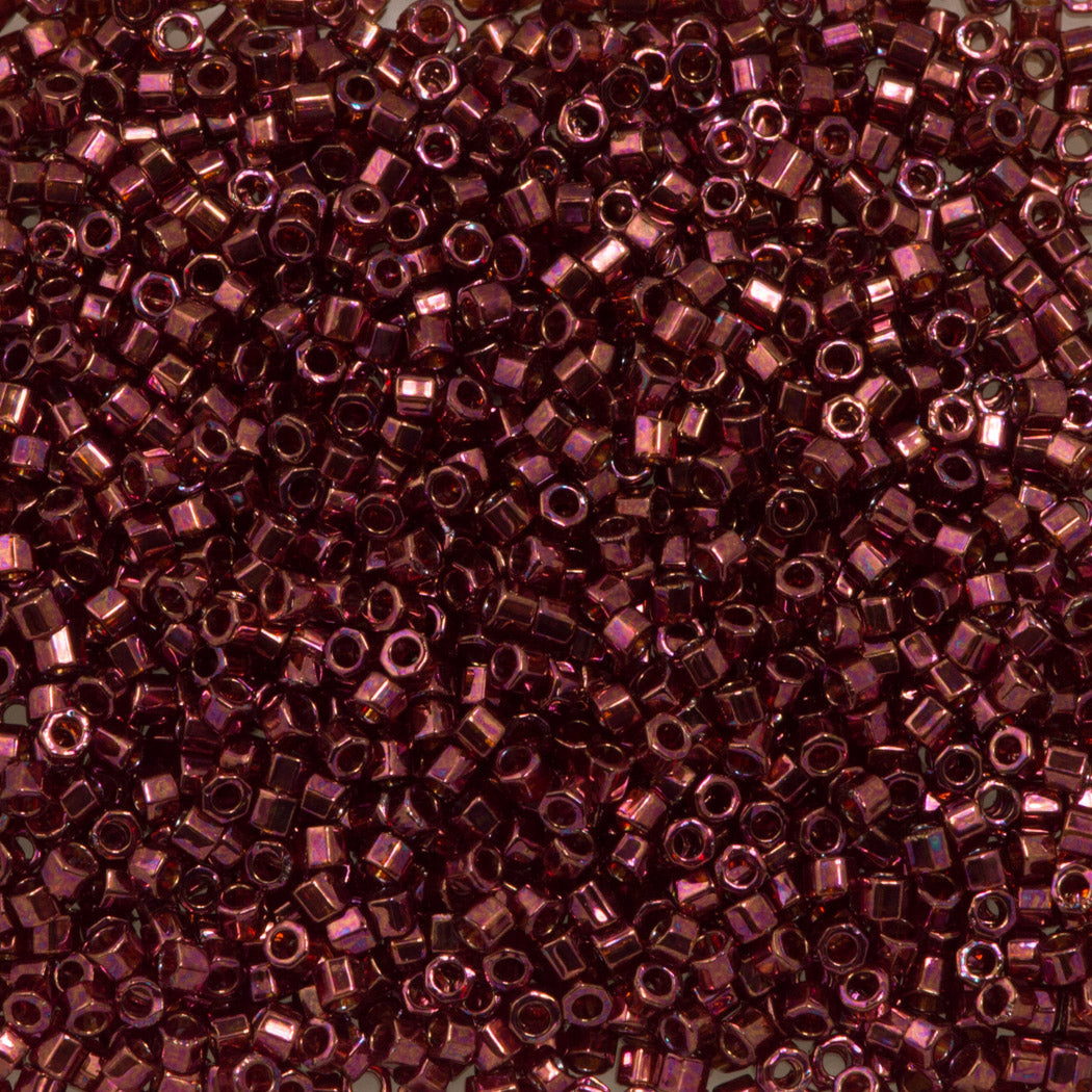 Miyuki Hex Cut Delica Seed Bead 11/0 Garnet Luster DBC116