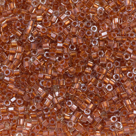 Miyuki Hex Cut Delica Seed Bead 11/0 Inside Dyed Color Auburn DBC915