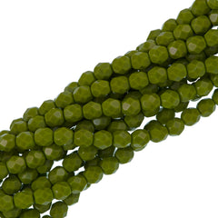 Fire-Polish 3mm : Opaque Olive - Vitral