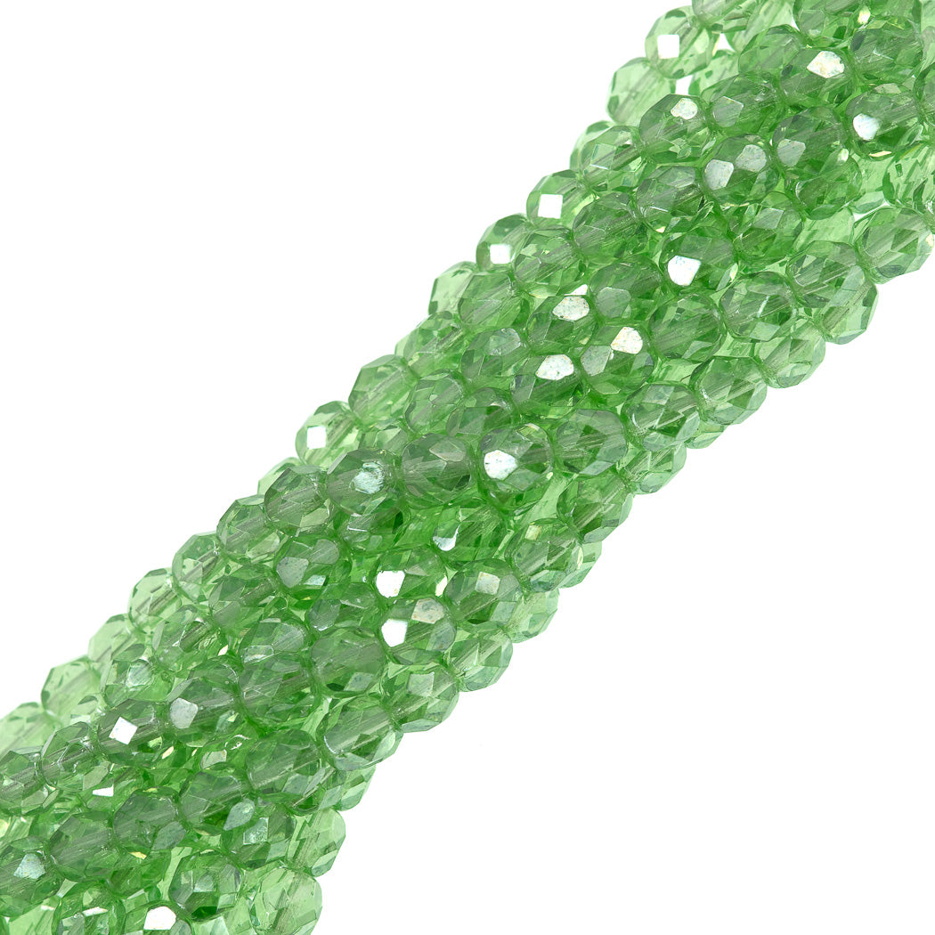 Peridot Faceted Glass Stones - Treefrog Beads
