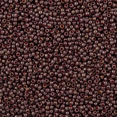 50g Toho Round Seed Bead 11/0 Gold Lustered Opaque Brown (460)