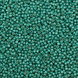 50g Toho Round Seed Bead 6/0 PermaFinish Galvanized Green Teal (561PF)