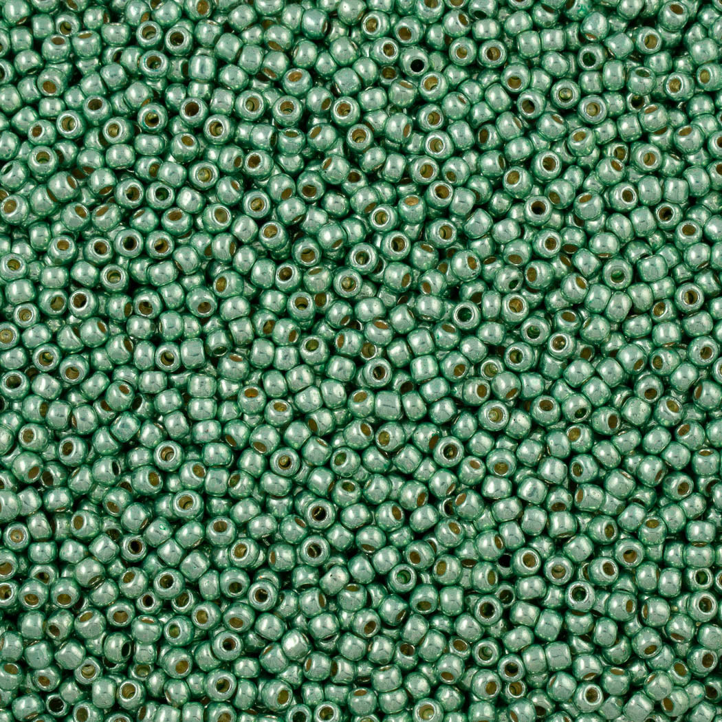 50g Toho Round Seed Bead 6/0 PermaFinish Galvanized Mint Green (570PF)