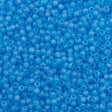 50g Toho Round Seed Bead 8/0 Transparent Matte Aquamarine AB AB (163F)