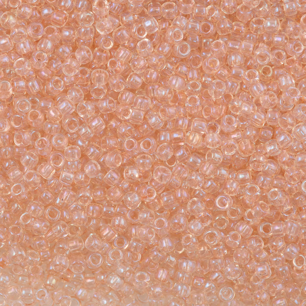 50g Toho Round Seed Bead 8/0 Transparent Peach AB (1813)