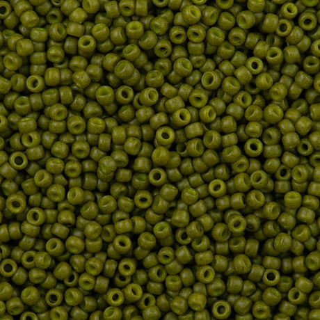 50g Toho Round Seed Bead 8/0 Semi Glazed Olive (2601F)