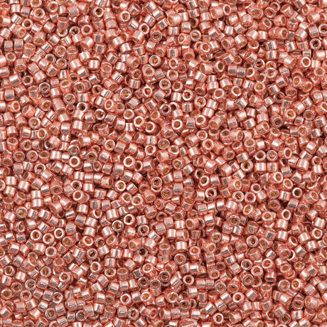 25g Miyuki Delica Seed Bead 11/0 Duracoat Galvanized Bright Copper DB2503