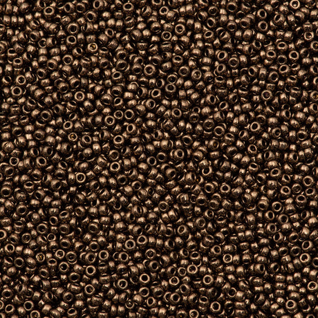 50g Miyuki Round Seed Bead 11/0 Metallic Chocolate (461)