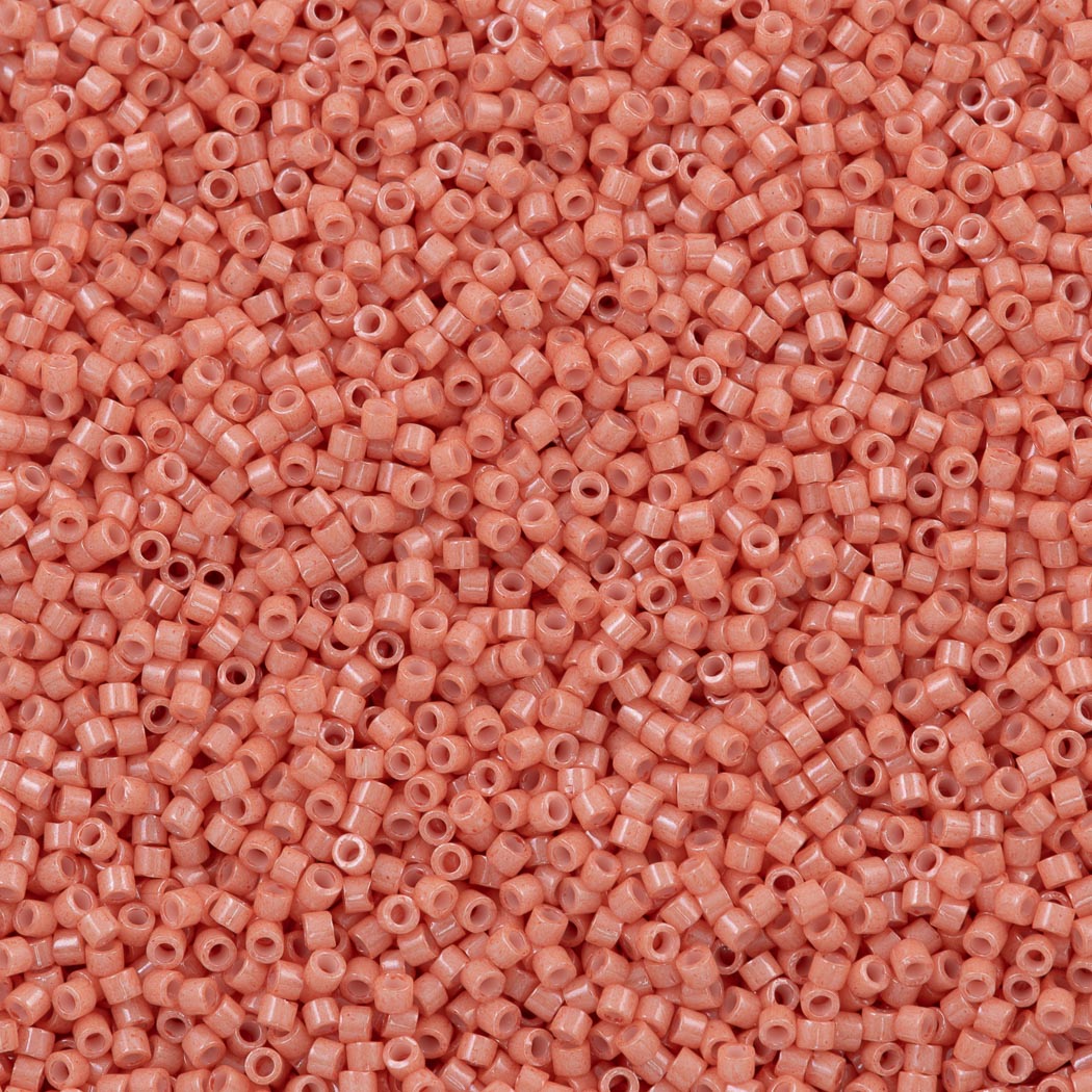 25g Miyuki Delica Seed Bead 11/0 Dyed Opaque Peach DB1363