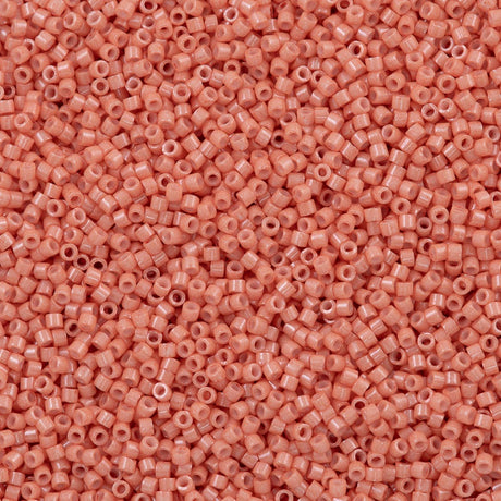 25g Miyuki Delica Seed Bead 11/0 Dyed Opaque Peach DB1363