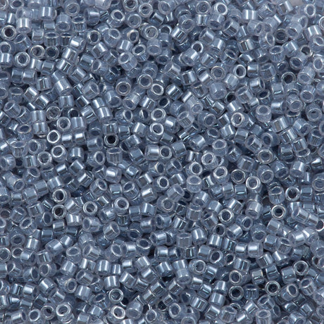 Miyuki Delica Seed Bead 11/0 Ceylon Inside Dyed Grey 2-inch Tube DB242