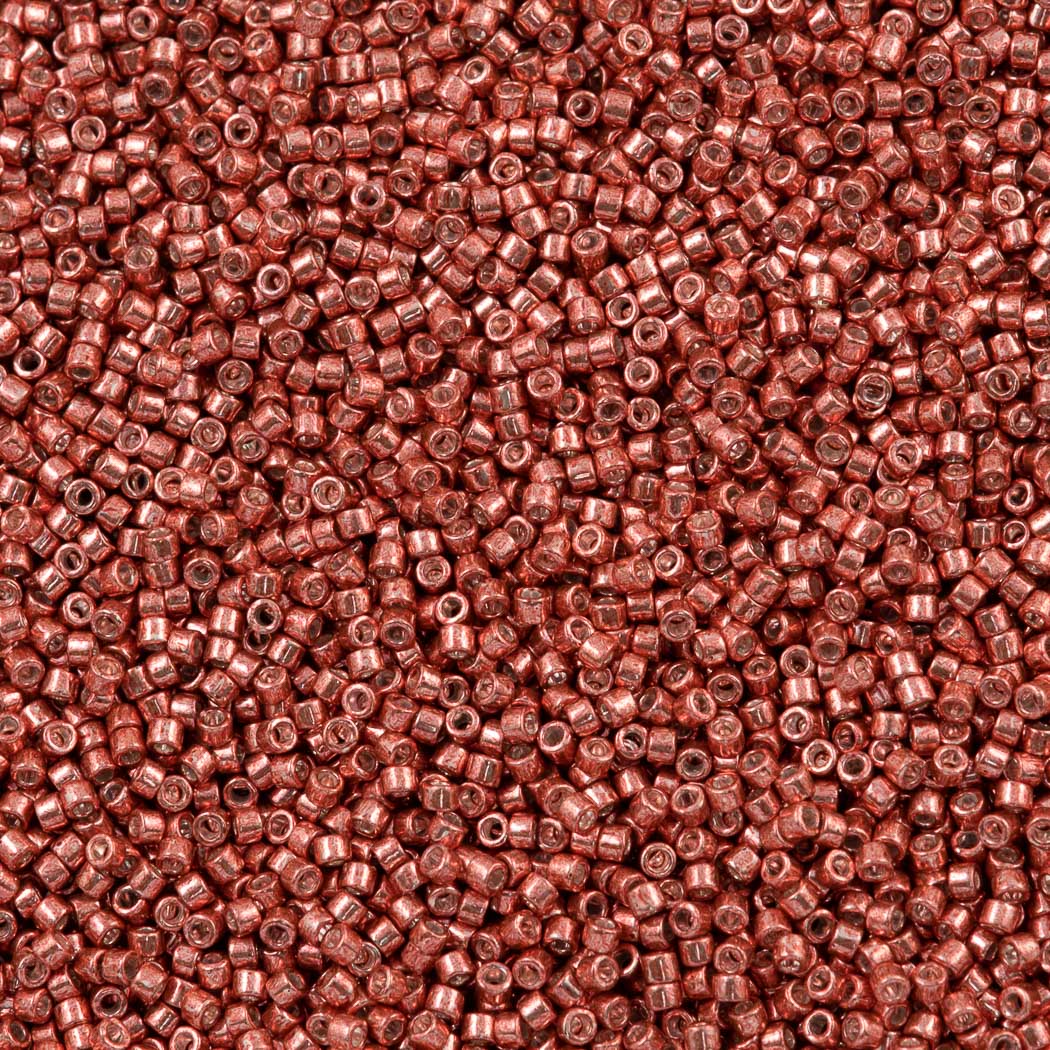 25g Miyuki Delica seed bead 11/0 Galvanized Dyed Color Cranberry DB423