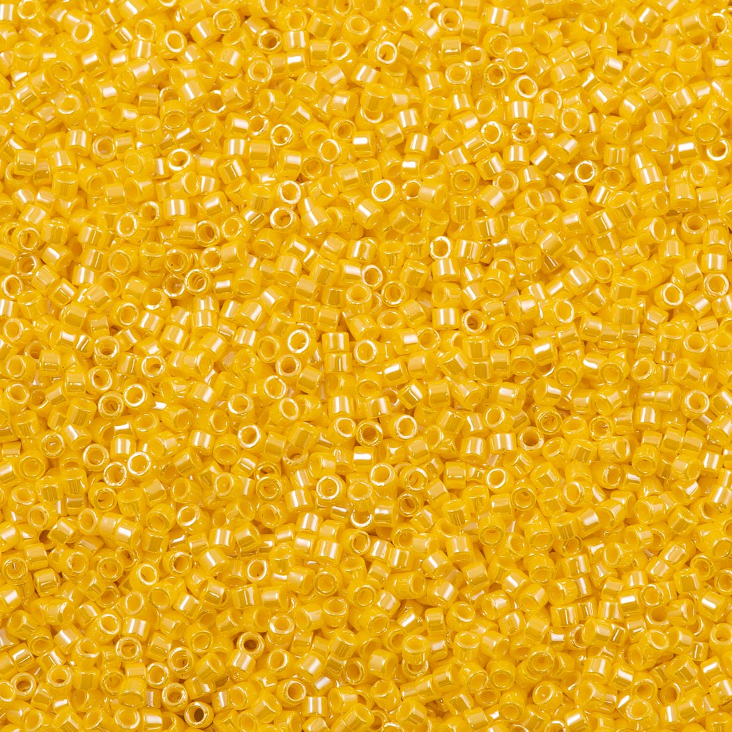 Miyuki Delica Seed Bead 11/0 Opaque Canary Luster 2-inch Tube DB1562