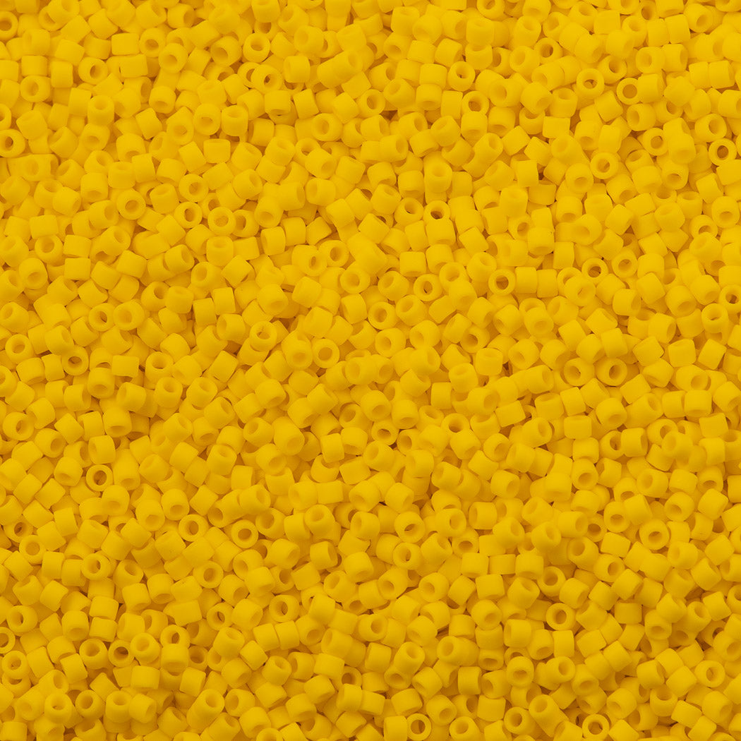 25g Miyuki Delica Seed Bead 11/0 Matte Canary DB1582