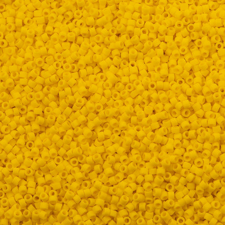 100g Miyuki Delica Seed Bead 11/0 Matte Canary DB1582