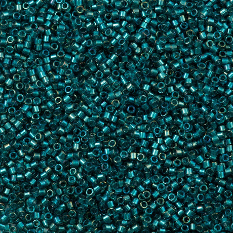 Miyuki Delica Seed Bead 11/0 Inside Dyed Color Teal Mermaid Treasure 2-inch Tube DB1769