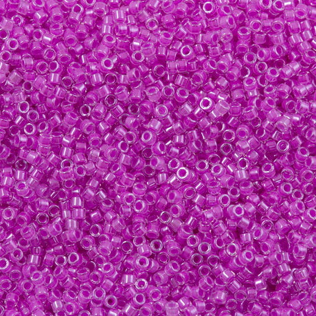 25g Miyuki Delica Seed Bead 11/0 Luminous Plum Crazy DB2038