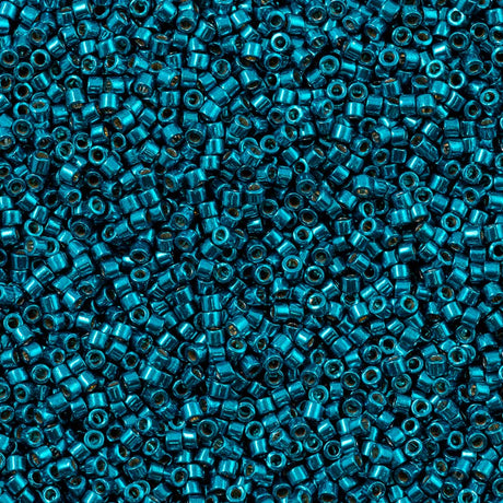 25g Miyuki Delica Seed Bead 11/0 Duracoat Galvanized Dark Capri Blue DB2514