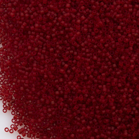 25g Miyuki Delica seed bead 11/0 Matte Transparent Ruby DB1262