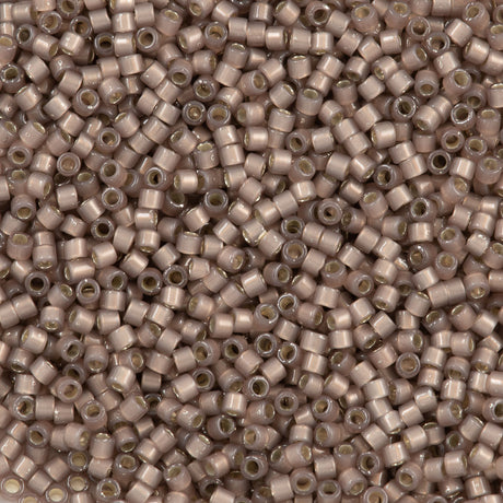 Miyuki Delica Seed Bead 11/0 Silver Lined Mocha Opal Glazed 2-inch Tube DB1460