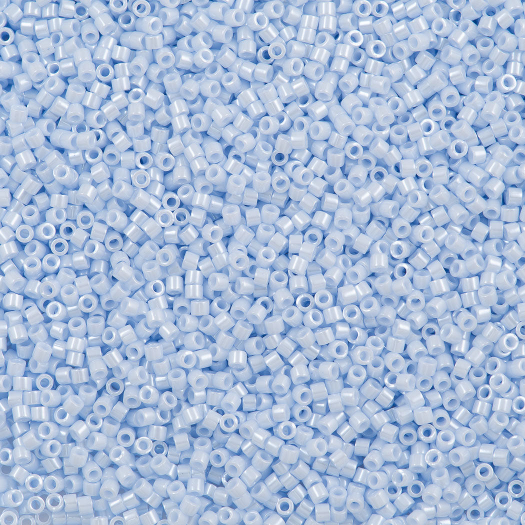 25g Miyuki Delica Seed Bead 11/0 Opaque Arctic Blue Luster DB1537