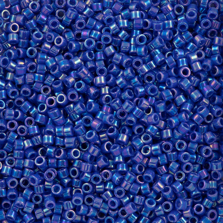 Miyuki Delica Seed Bead 11/0 Opaque Star Spangle Blue AB 2-inch Tube DB1578