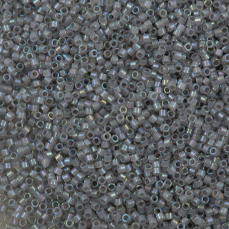 Miyuki Delica Seed Bead 11/0 Inside Dyed Color Cream Grey 2-inch Tube DB1770