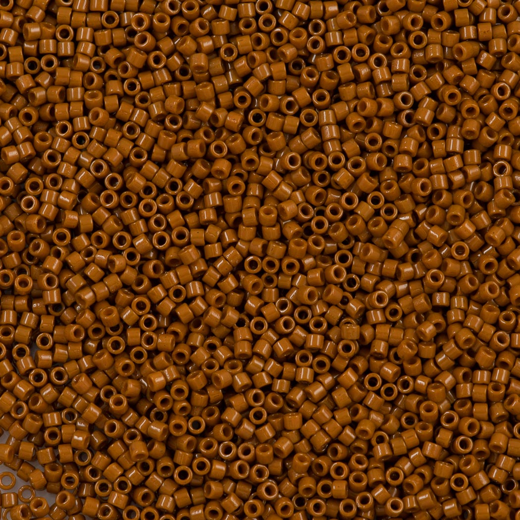 25g Miyuki Delica Seed Bead 11/0 Duracoat Dyed Opaque Sienna DB2109