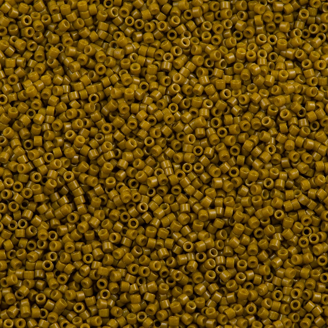 Miyuki Delica Seed Bead 11/0 Duracoat Dyed Opaque Spanish Olive 2-inch Tube DB2141