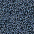 Miyuki Delica Seed Bead 11/0 Matte Opaque Glazed Moody Blue AB 2-inch Tube DB2316