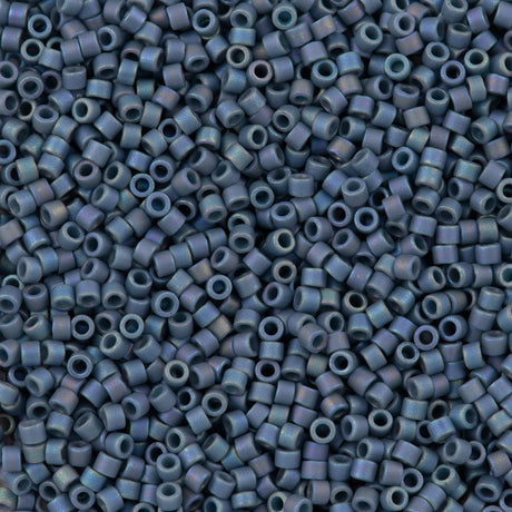 25g Miyuki Delica Seed Bead 11/0 Matte Opaque Glazed Moody Blue AB DB2316