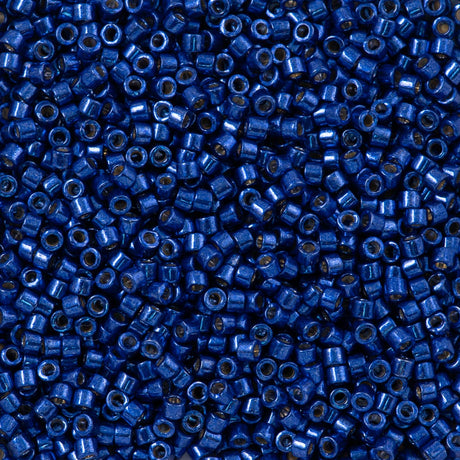 25g Miyuki Delica Seed Bead 11/0 Duracoat Galvanized Navy DB2511