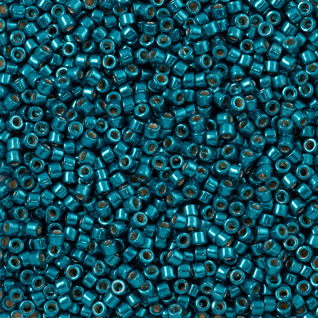 25g Miyuki Delica Seed Bead 11/0 Duracoat Galvanized Posedion Blue DB2515