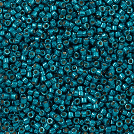 25g Miyuki Delica Seed Bead 11/0 Duracoat Galvanized Posedion Blue DB2515