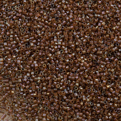 25g Miyuki Delica Seed Bead 11/0 Inside Dyed Color Dark Amber DB287