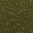 Miyuki Delica Seed Bead 11/0 Matte Opaque Light Yellow Green Gold Luster AB 2-inch Tube DB372